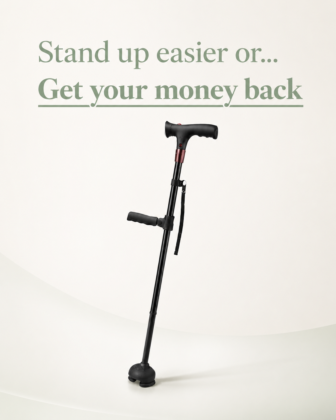 StandSteady 2-in-1 Support Cane - Walk Steady & Stand Up On Your Own