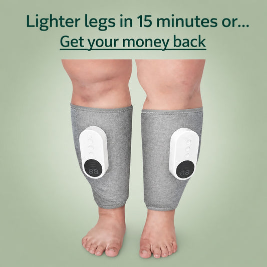 Revivo 3-in-1 Leg Massager - Relief for Swelling & Poor Circulation (One Leg)